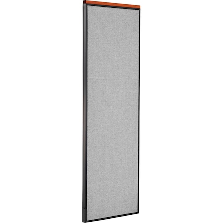 Interion By Global Industrial Interion Deluxe Office Partition Panel, 24-1/4inW x 73-1/2inH, Gray 277678GY